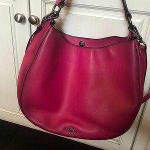 Coach bright pink handbag purse